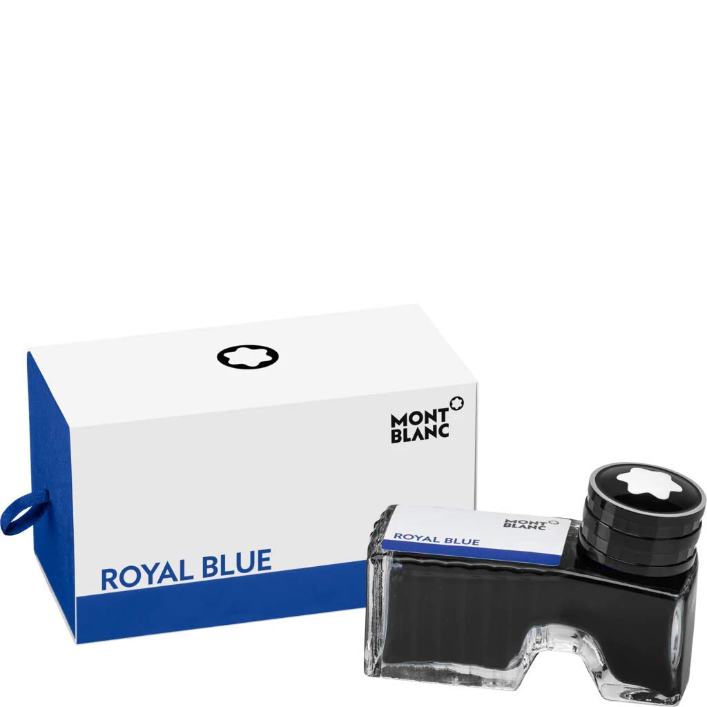 Montblanc Ink Cartridges Midnight Blue 105195 – Short International Standard Fountain Pen Refills in Blue-Black – 8 Pen Cartridges
