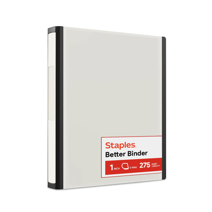 Staples Better Binder, 3 Inch D-Ring, Blue, Reinforced Rubber Spine