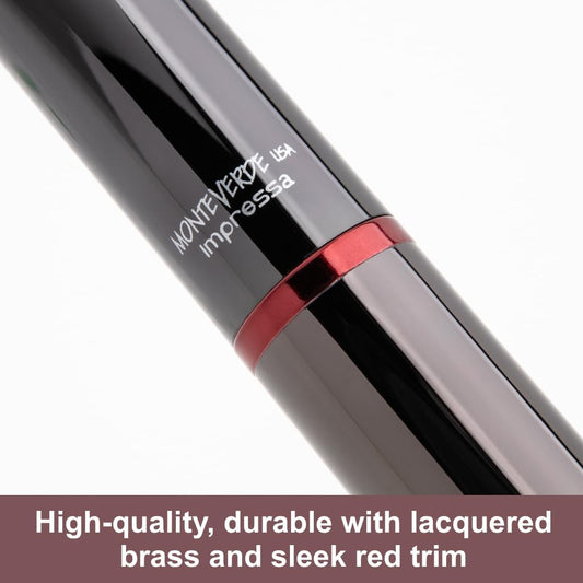 Monteverde USA Impressa Fountain Pen Gun Metal with Red Trim - Extra Fine Point - JoWo German Nib