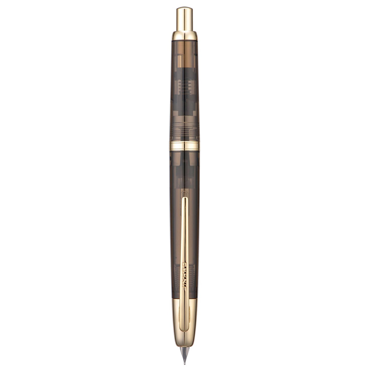 Jinhao 20 Press Fountain Pen, Snow White Retractable Medium Nib with Ink Converter Set (Silver Clip)