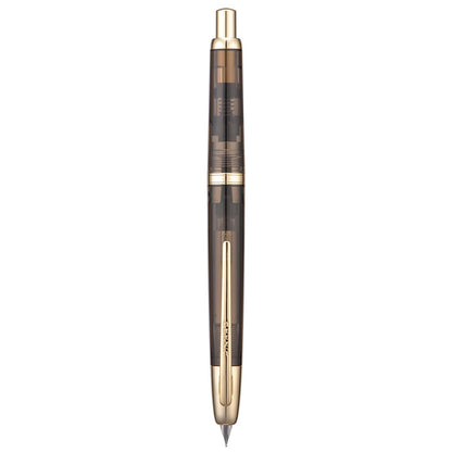 Jinhao 20 Press Fountain Pen, Snow White Retractable Medium Nib with Ink Converter Set (Silver Clip)