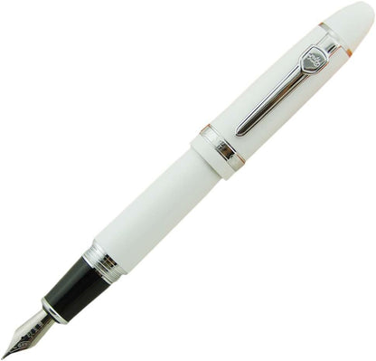 Lanxivi Jinhao 159 Fountain Pen Snow White Color Silver Trim with Removeable Converter