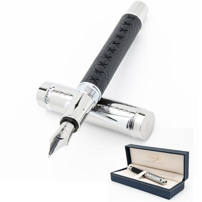 Conklin Duragraph Special Edition Fountain Pen Voyager - Broad Nib, Unique Writing Instrument with Birchwood Barrel