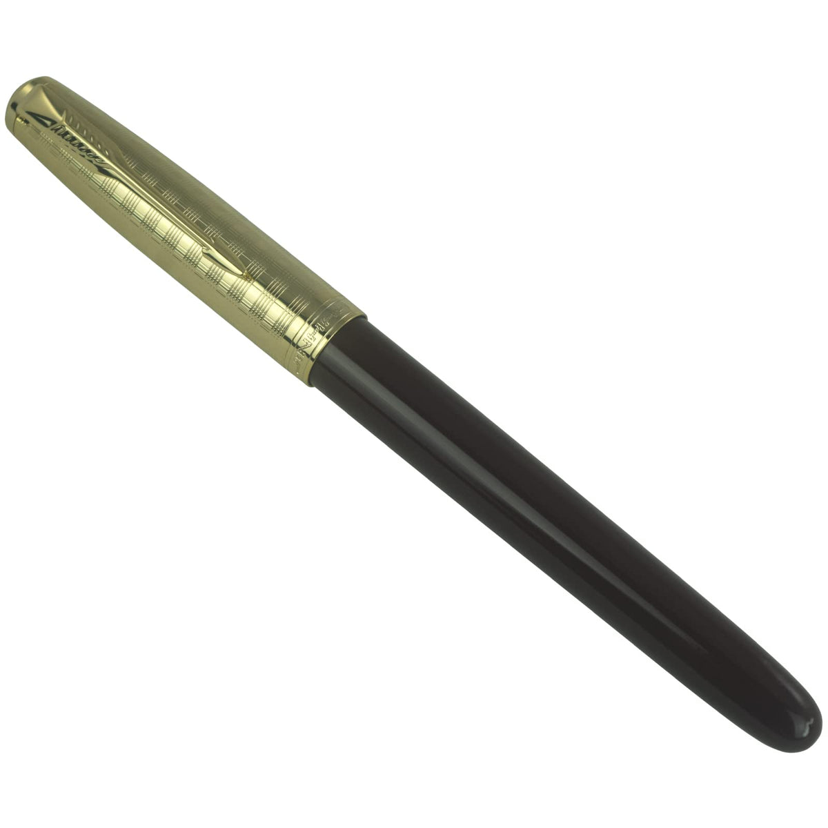 Jinhao HongYun 75 Fountain Pen, Chiseled Silver, Fine Nib With Ink Converter, Dark grew Trim, Gift Box