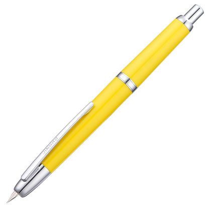 Jinhao 20 Press Fountain Pen, Snow White Retractable Medium Nib with Ink Converter Set (Silver Clip)