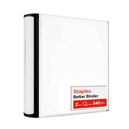Staples Better Binder, 3 Inch D-Ring, Blue, Reinforced Rubber Spine