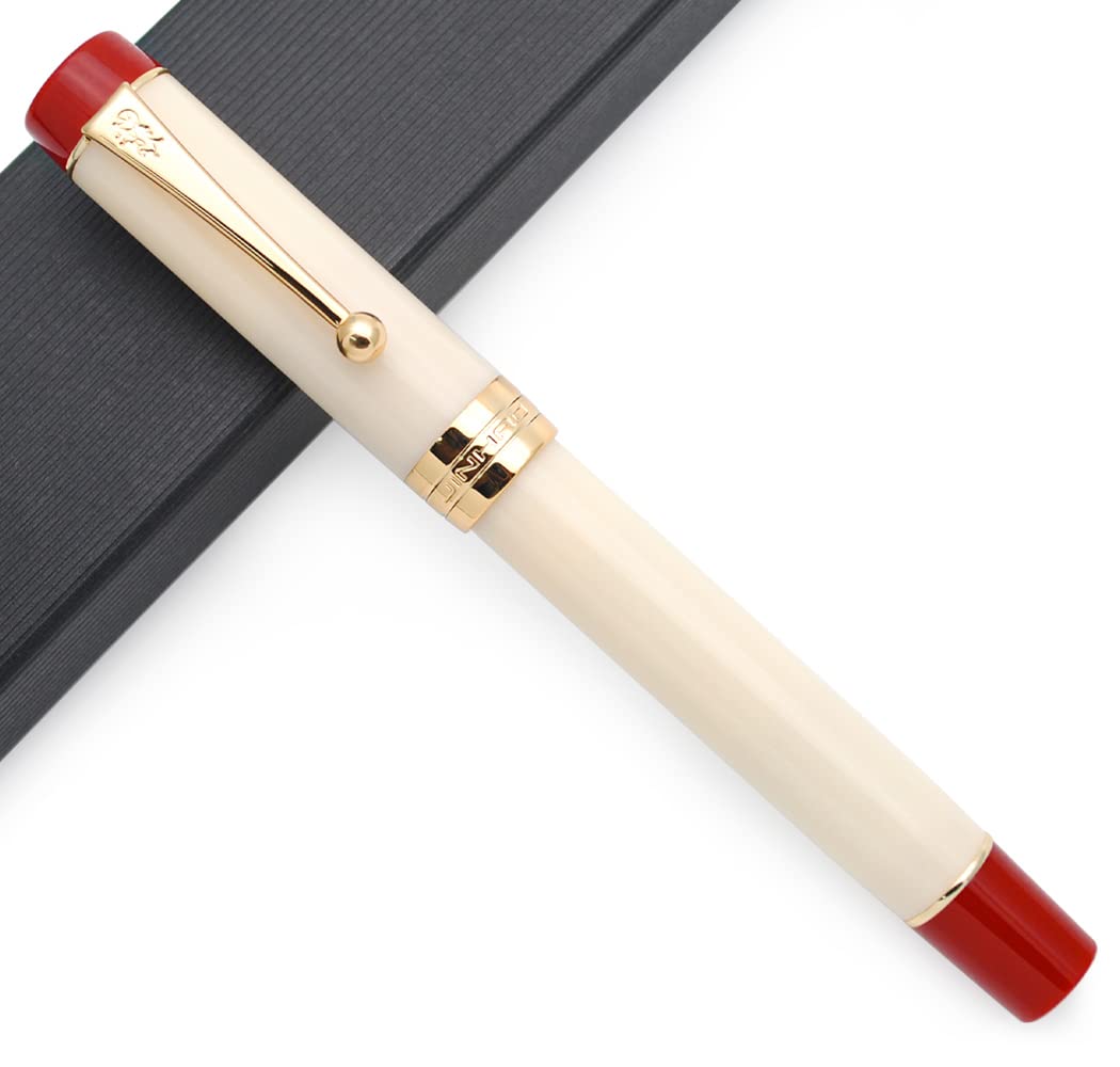 JINHAO 100 Fountain Pen with Ink Converter (Medium Nib 0.7mm, Light Blue)