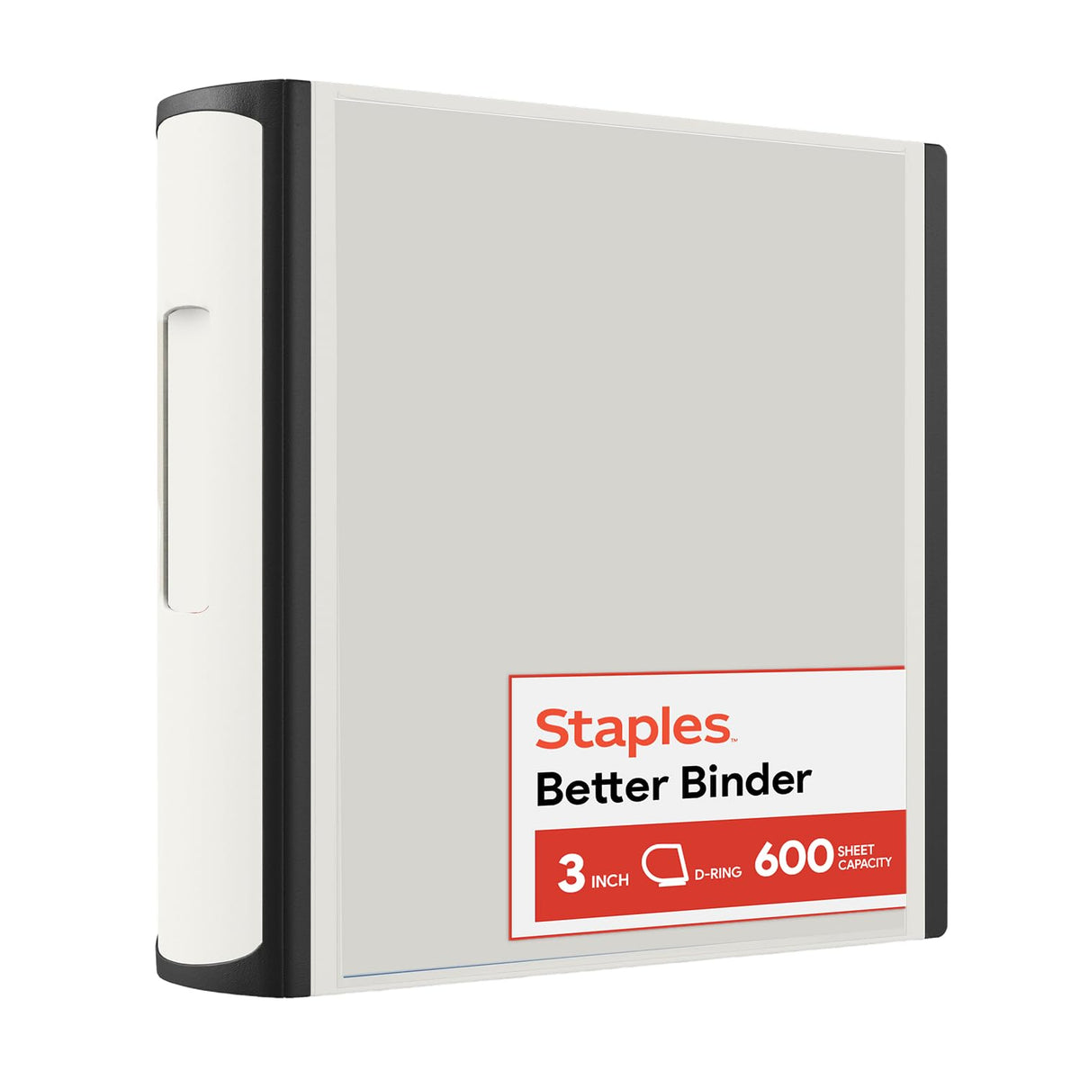 Staples Better Binder, 3 Inch D-Ring, Blue, Reinforced Rubber Spine