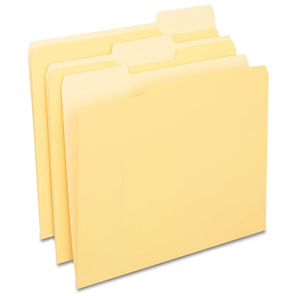 Staples File Folders, Letter Size, 1/3-Cut Tabs, Manila, 100/Pack
