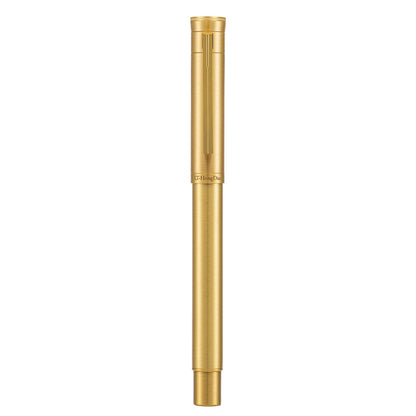 HONG DIAN Forest Pro Silver Stainless Steel Fountain Pen, Extra Fine Nib Classic Design Smooth Writing Pen with Converter and Metal Pen Case Set