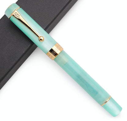 JINHAO 100 Fountain Pen with Ink Converter (Medium Nib 0.7mm, Light Blue)