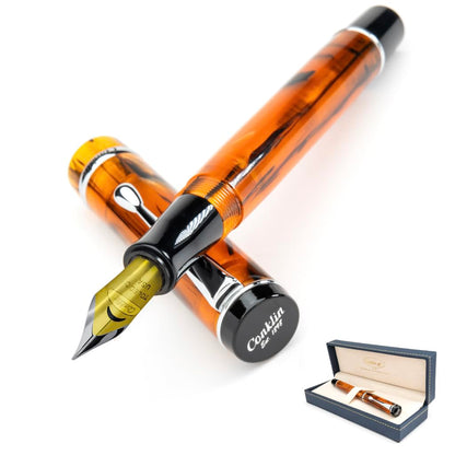 Conklin Duragraph Special Edition Fountain Pen Voyager - Broad Nib, Unique Writing Instrument with Birchwood Barrel