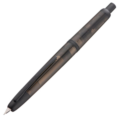 Jinhao 20 Press Fountain Pen, Snow White Retractable Medium Nib with Ink Converter Set (Silver Clip)