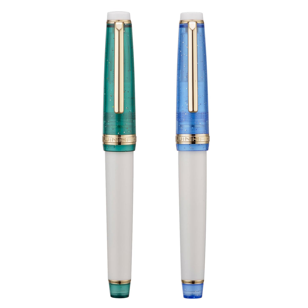 2PCS Jinhao 82 Fountain Pen Extra Fine Nib & Fine Nib with Converter, Mixed Morandi Gold Trim Writing Pen Set