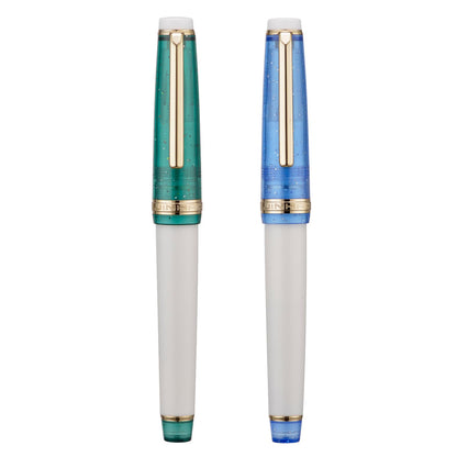 2PCS Jinhao 82 Fountain Pen Extra Fine Nib & Fine Nib with Converter, Mixed Morandi Gold Trim Writing Pen Set