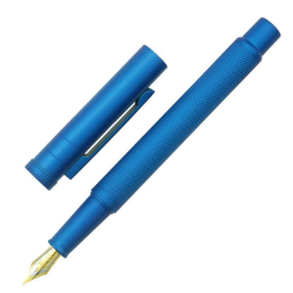 Hongdian Dark Blue Forest Fountain Pen Bent Nib Beautiful Tree Texture Excellent Metal Writing Pen
