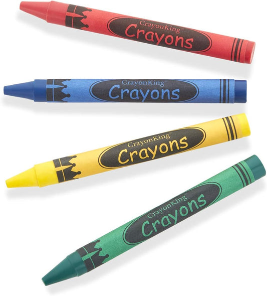 CrayonKing 3,000 Bulk Crayons, 4 Colors, Non-Toxic