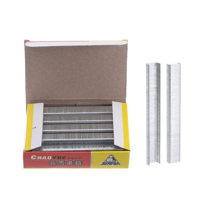 HARFINGTON 2800pcs 1003J 20Ga 3/7-inch Crown 1/8-inch Staples U-Shaped Galvanized Straight Brad Nails with Storage Box for Woodworking DIY Decoration, Silver Tone