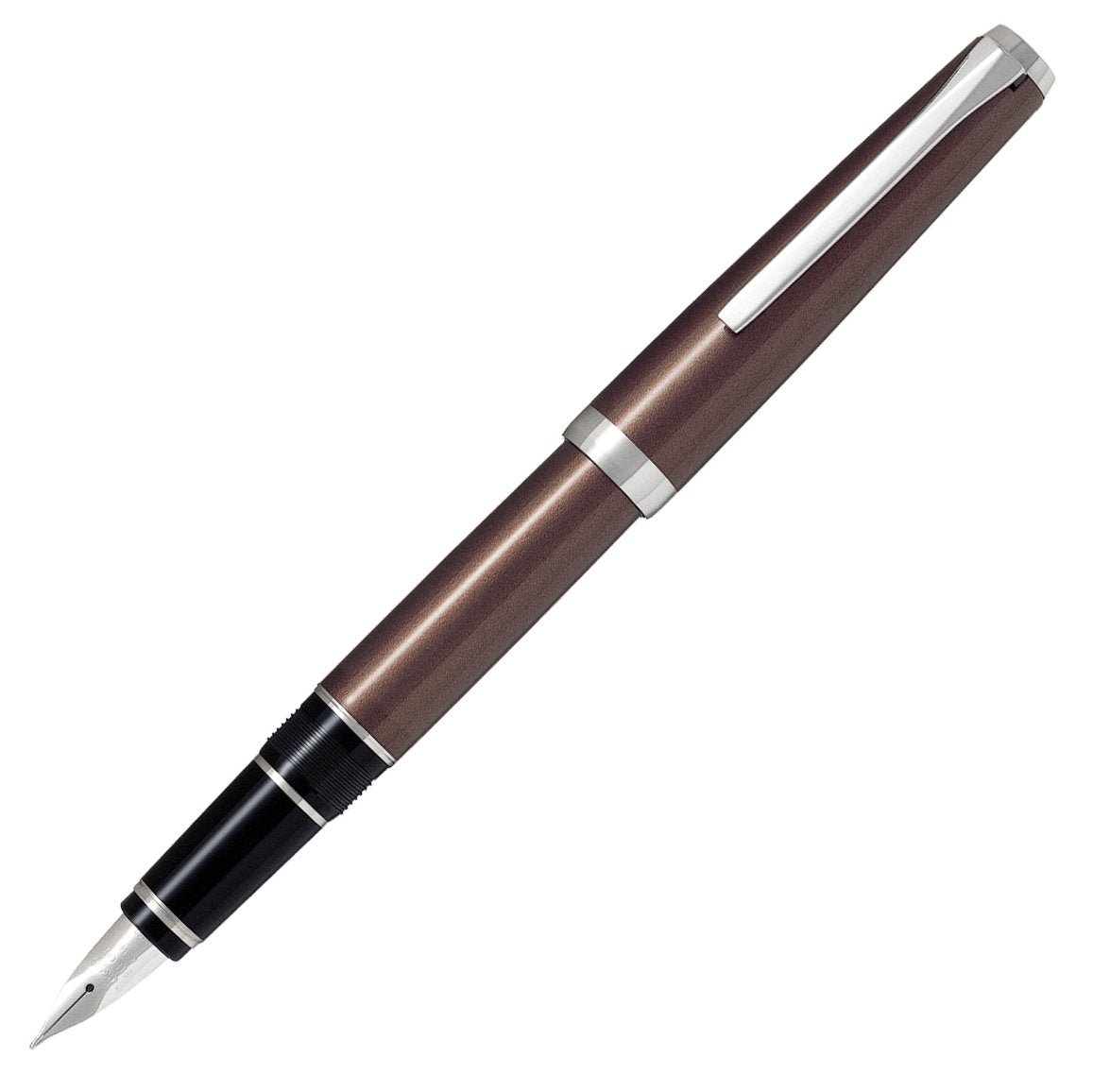 PILOT Metal Falcon Collection Fountain Pen, Brown Barrel, Fine Nib (60572)