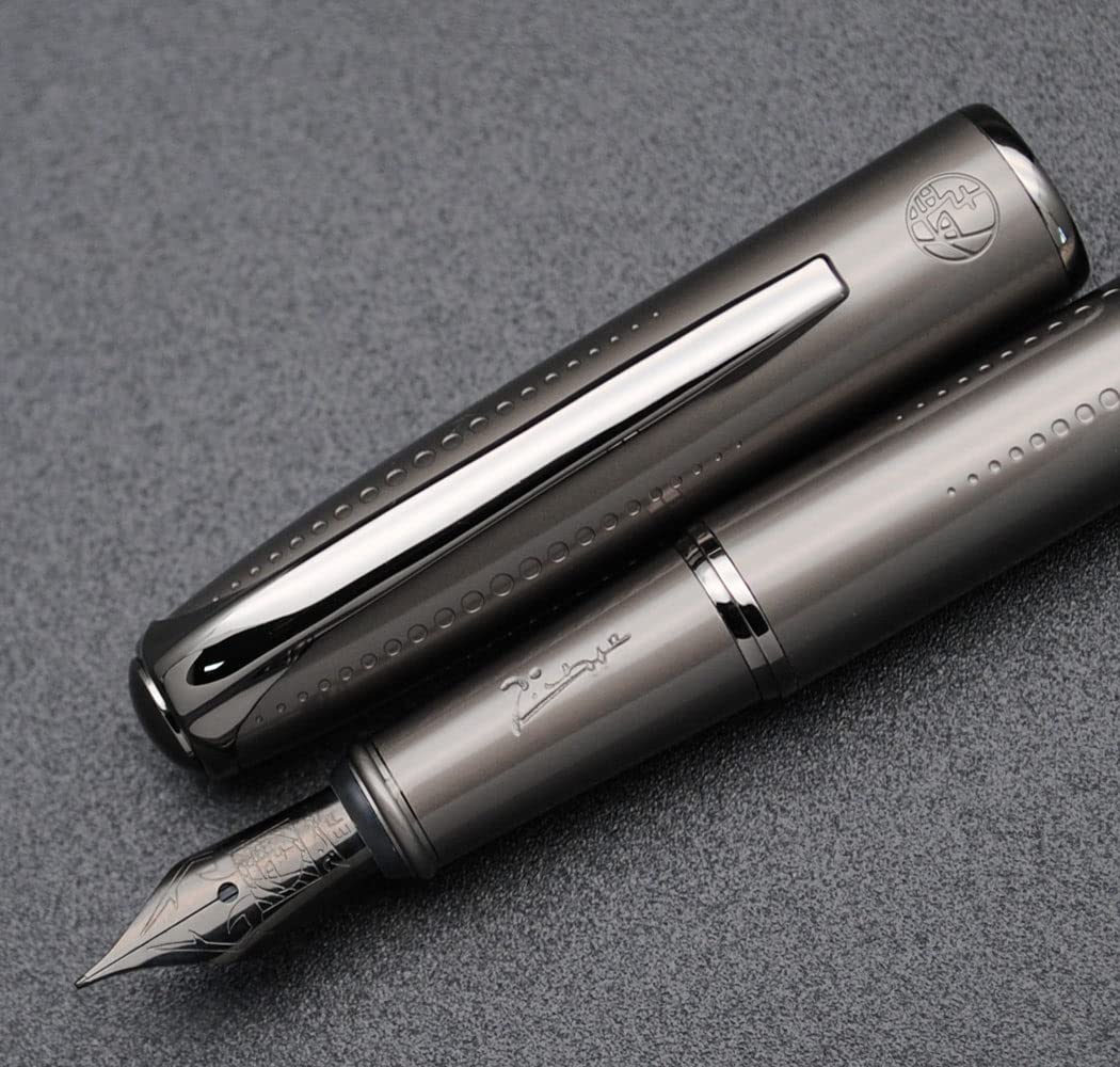 Picasso 916 Malage Fountain Pen Original Box New Version (Polar Night Black, Medium Nib 0.7mm)