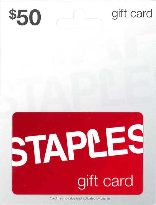 STAPLES Physical Gift Card - $50