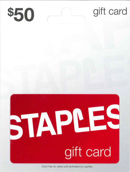 STAPLES Physical Gift Card - $50