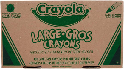 Crayola Crayon Classpack 400ct (8 Colors), Bulk School Supplies