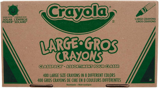 Crayola Crayon Classpack 400ct (8 Colors), Bulk School Supplies