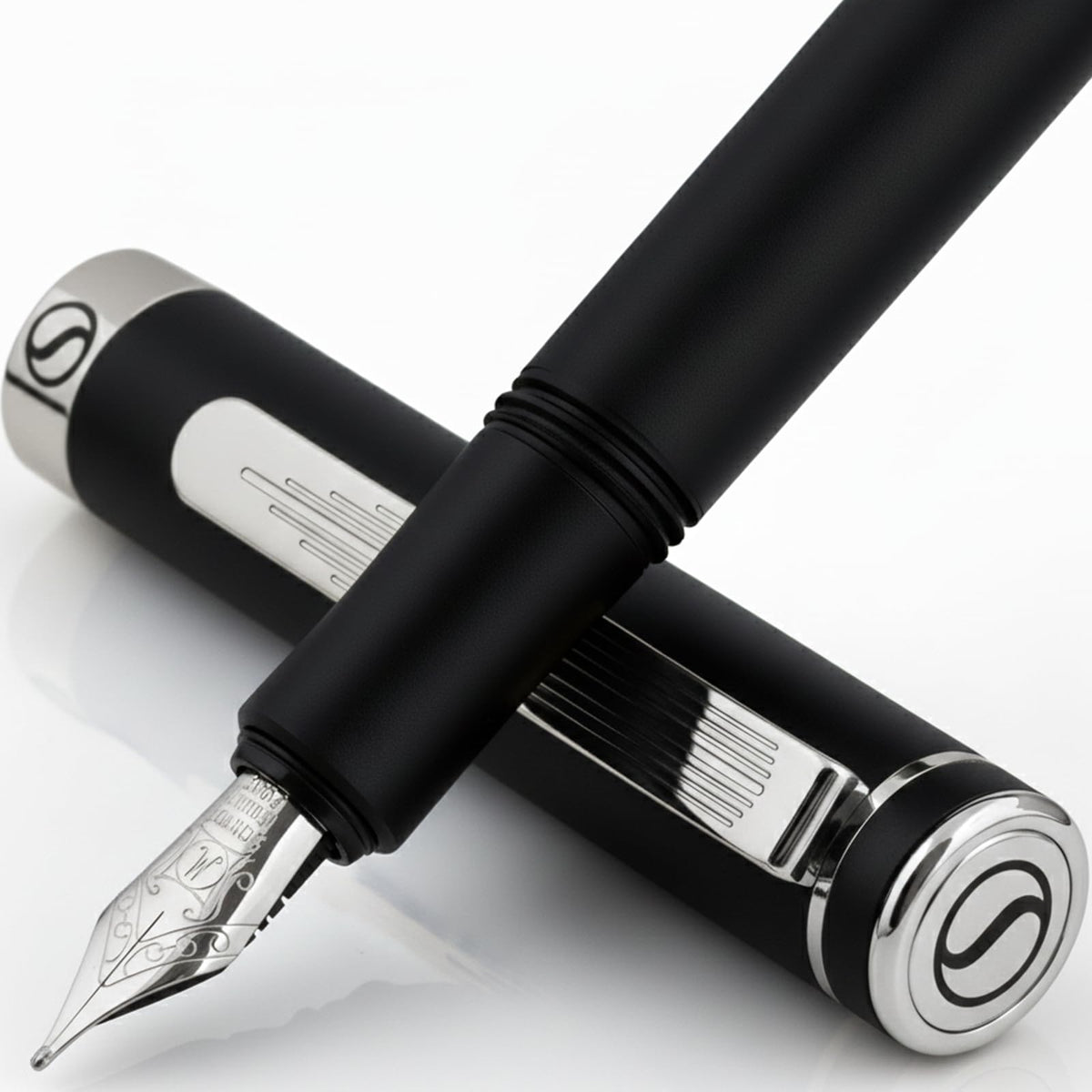 Scriveiner Gold Pocket Fountain Pen, Superb Luxury Pen Gift for Men & Women