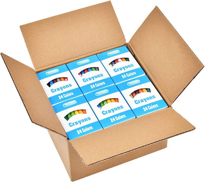 Rarlan Crayons Bulk, 30 Crayon Packs with 24 Assorted Colors, 720 Count