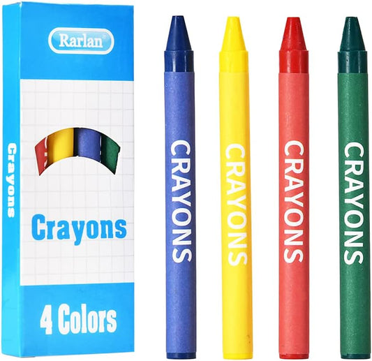 Rarlan Crayons Bulk, 4 Classic Colors, 200 Boxes, 800 Count Crayons