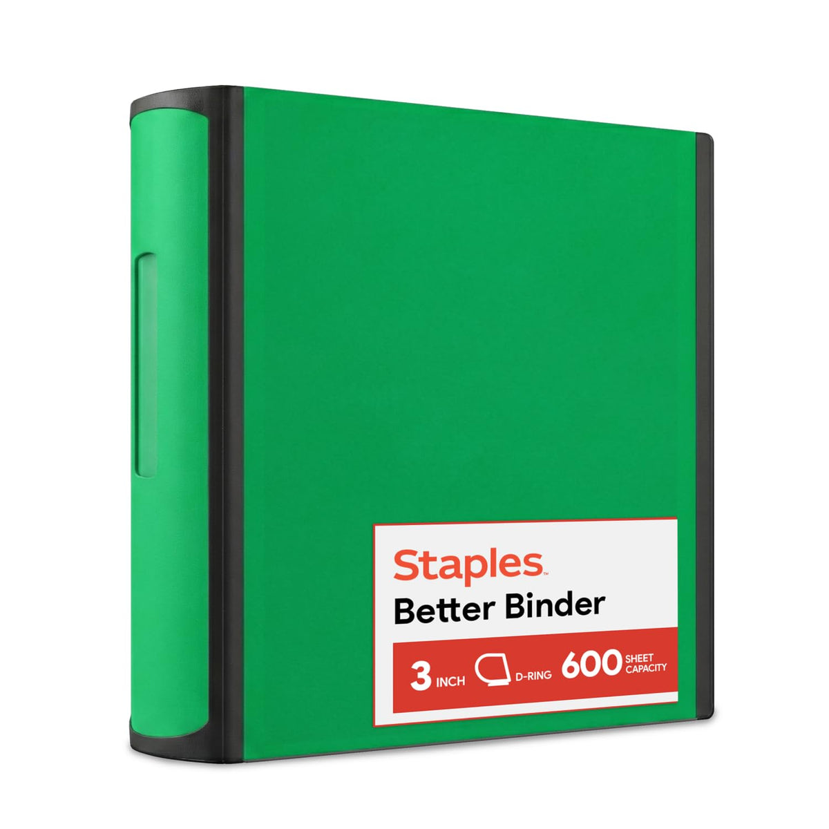Staples Better Binder, 3 Inch D-Ring, Blue, Reinforced Rubber Spine