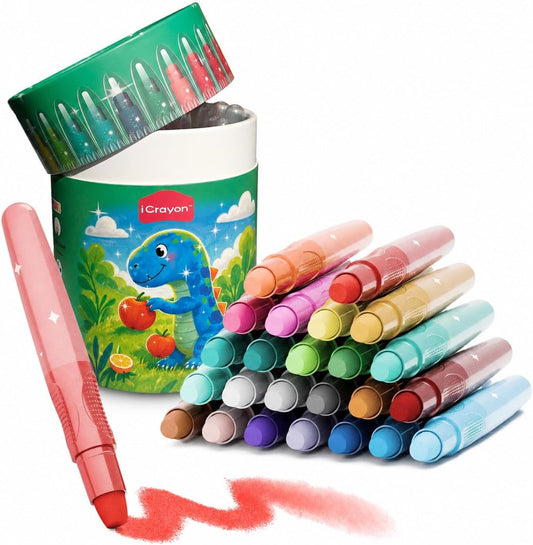24 Colors Sparkling Metallic Watercolor Gel Crayons, Glitter Twistable Crayons for Toddlers, Non-Toxic, Hands Cleand, Washable, Coloring Gifts for Boys and Girls