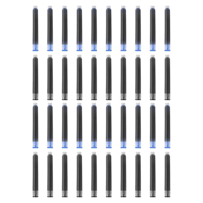 YUNCHUN 40PCS Fountain Pen Ink Refills, 3.4 mm Ink Cartridges Sets for Hongdian, Ink Pen Writing Supplies International Standard Ink Refills, Smooth Writing, Large Capacity and Easy Carry Black + Blue
