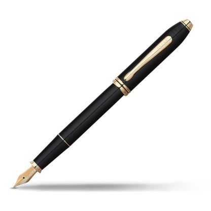Cross Townsend Refillable Fountain Presented in a Luxury Gift Box - Medium Point, Black Ink, Medalist
