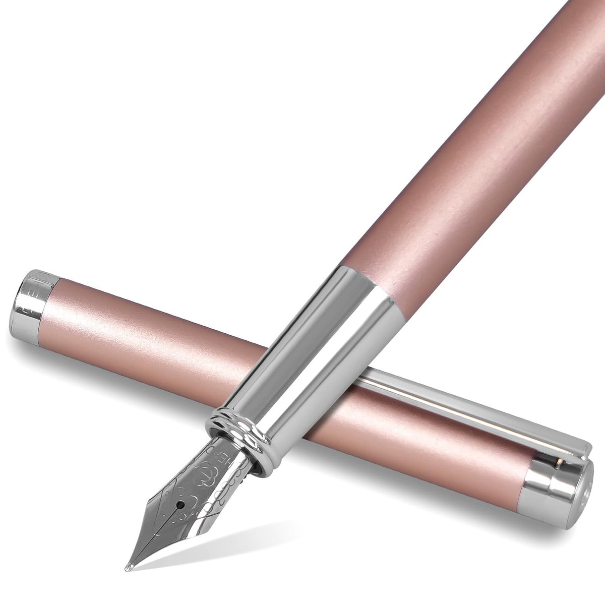 HERO 8203 Metal Blue Fountain Pen for Women & Girls, 0.5mm Fine Iridium Nib, Comes with Converter, Compatible with 3.4mm Ink Cartridges(Cartridges Not Included)