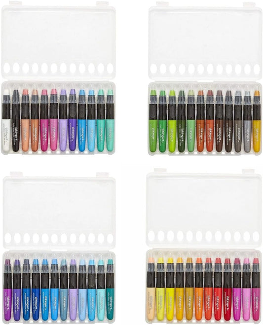 KINGART Mixed Media Gel Stick Crayons, Vibrant, Set of 48-Colors