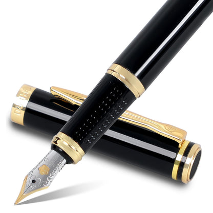 HERO 6177 Green Metal Fountain Pen, 0.5mm Smooth Iridium Fine Nib, Rotary Ink Converter Included, Fits 3.4mm Standard Ink Cartridges (Cartridges NOT Included), Writing Pen for Office & Journaling
