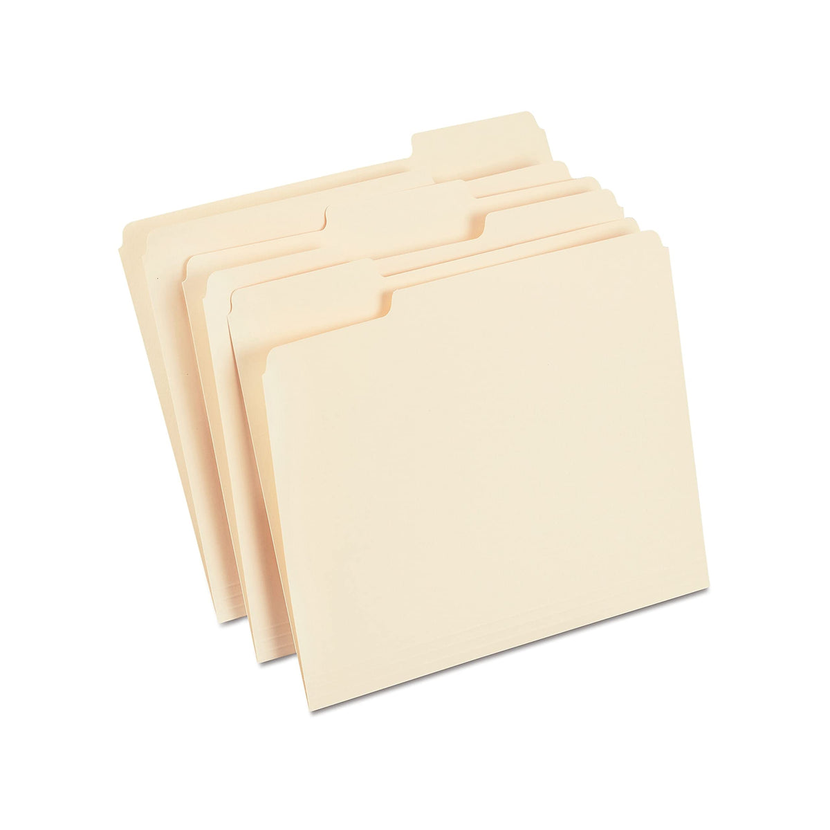 Staples File Folders, Letter Size, 1/3-Cut Tabs, Manila, 100/Pack