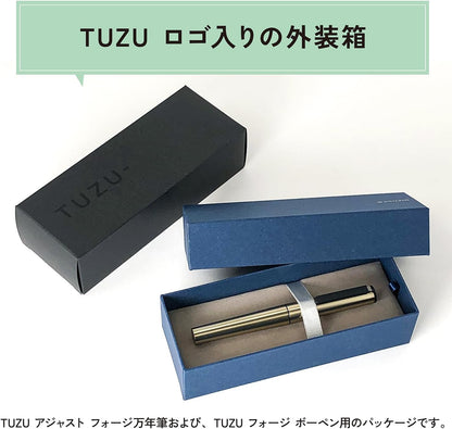Sailor Fountain Pen, Beginner, Everyday Use, TUZU ADJUST FORGE Fountain Pen, Metal Blue, Made in Japan, Fine Point 10-0741-240