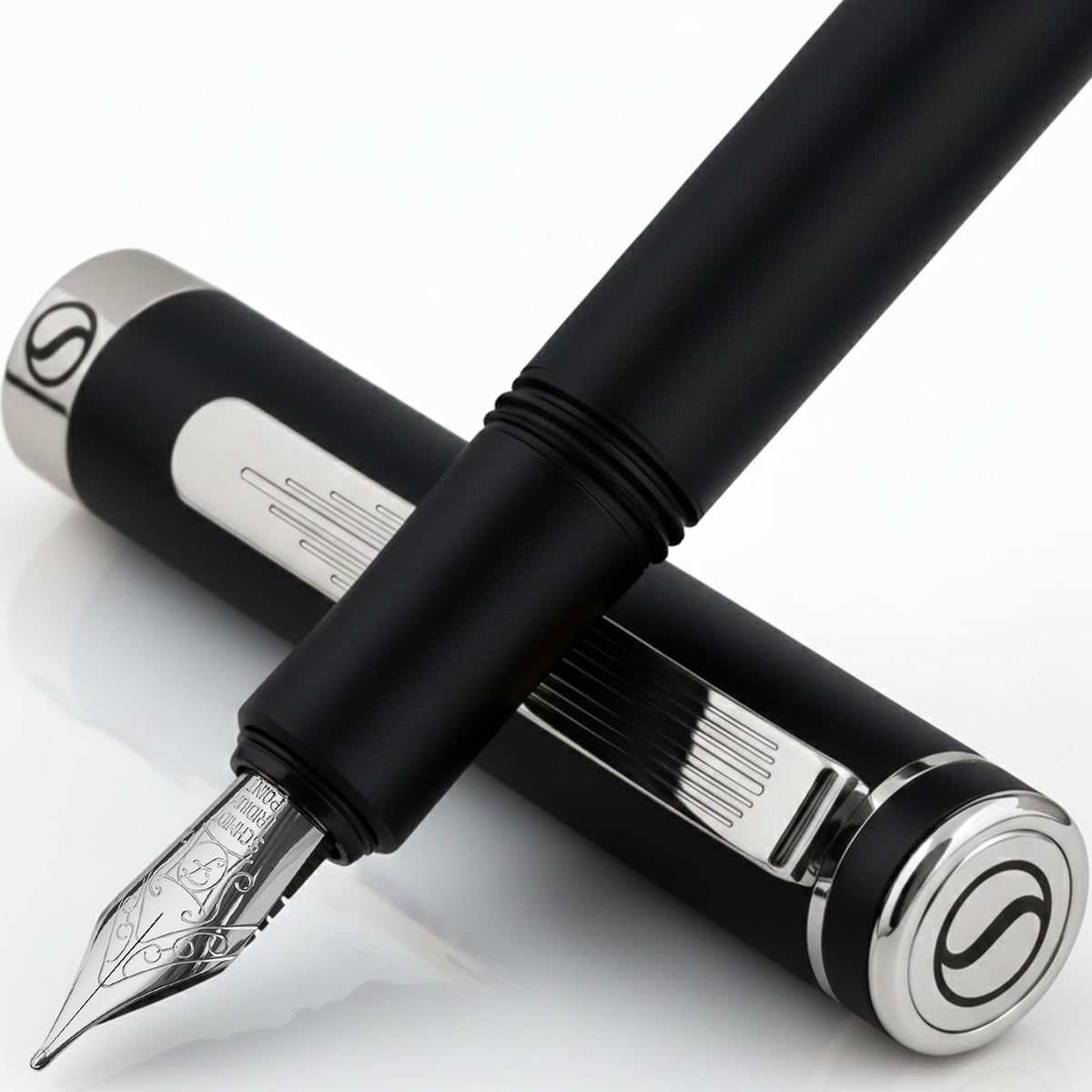 Scriveiner Gold Pocket Fountain Pen, Superb Luxury Pen Gift for Men & Women