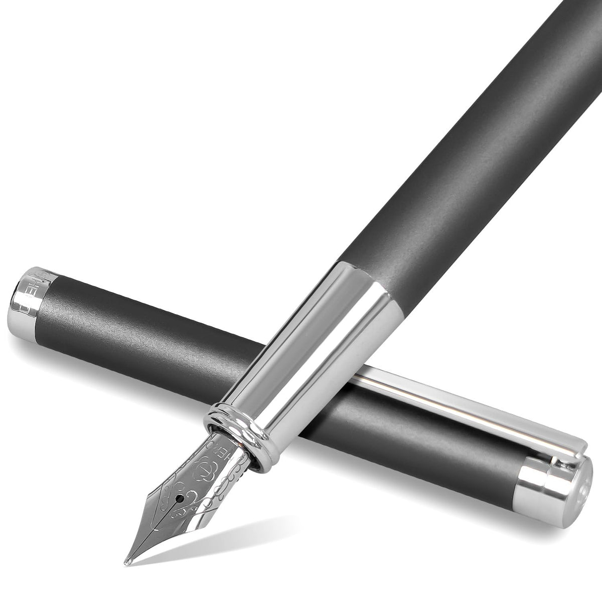 HERO 8203 Metal Blue Fountain Pen for Women & Girls, 0.5mm Fine Iridium Nib, Comes with Converter, Compatible with 3.4mm Ink Cartridges(Cartridges Not Included)