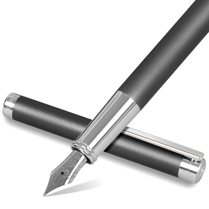 HERO 8203 Metal Blue Fountain Pen for Women & Girls, 0.5mm Fine Iridium Nib, Comes with Converter, Compatible with 3.4mm Ink Cartridges(Cartridges Not Included)