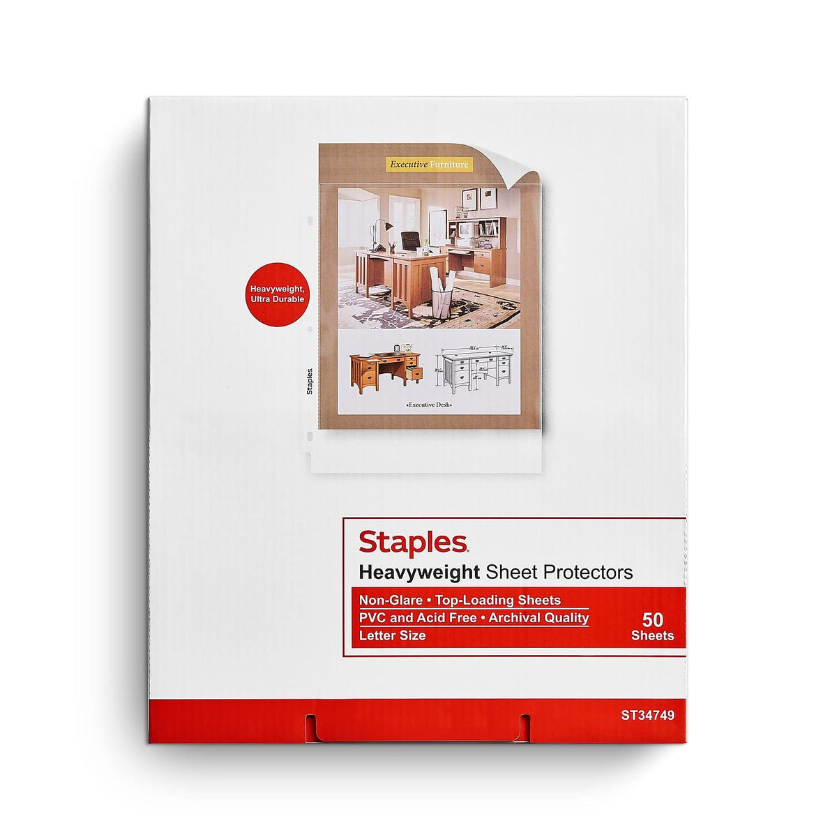 Staples Sheet Protectors, 8.5x11 Inch, Top-Loading, Clear, 200-Pack
