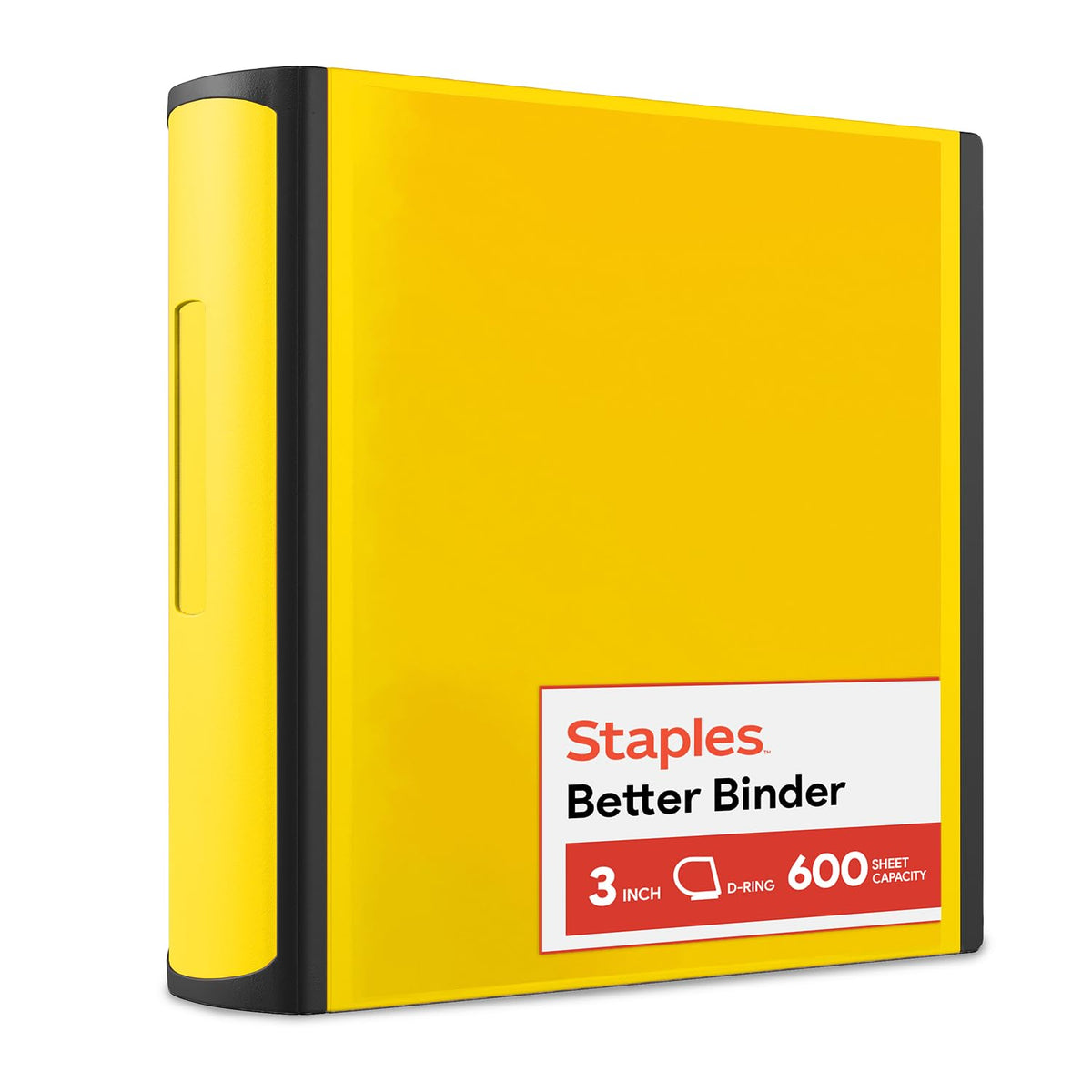Staples Better Binder, 3 Inch D-Ring, Blue, Reinforced Rubber Spine