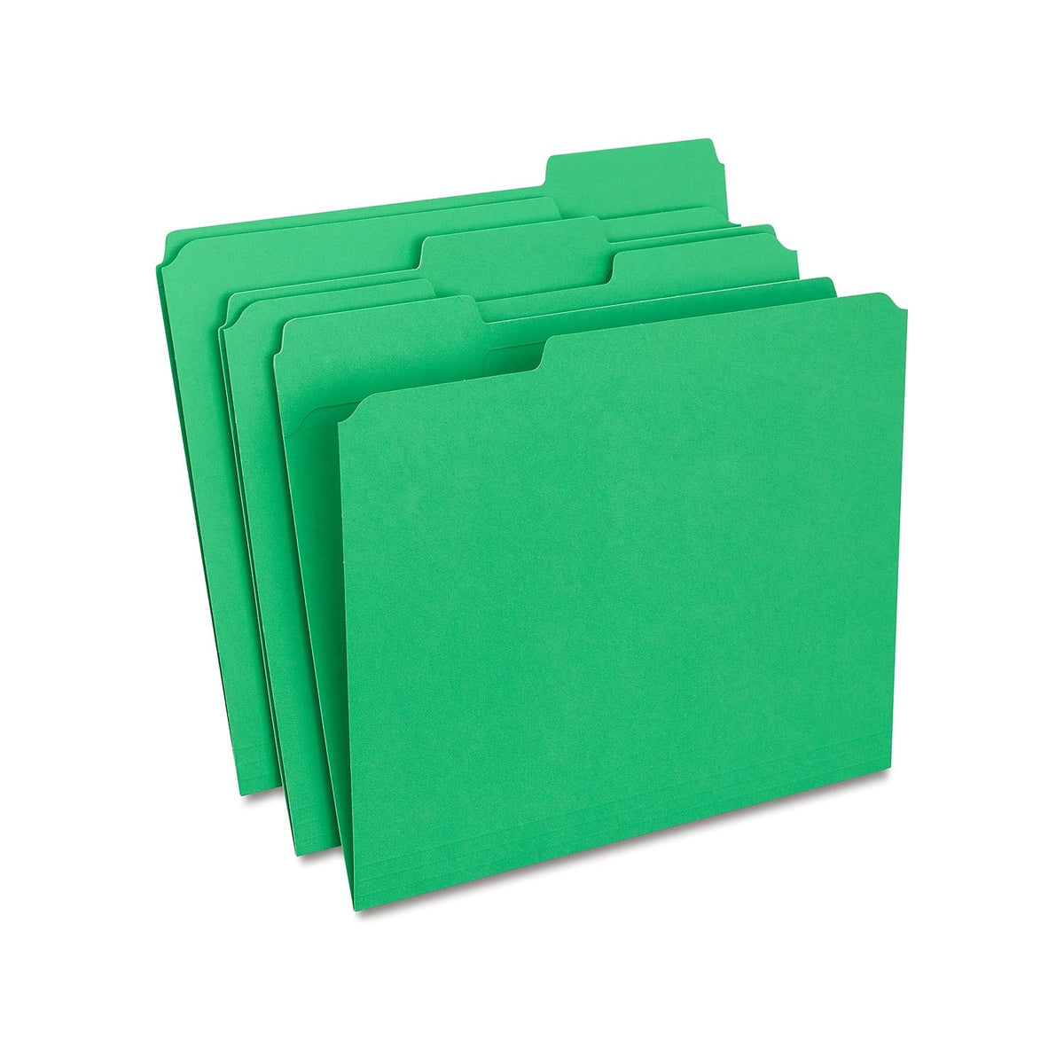 Staples Reinforced Colored File Folders, Letter, 3-Tab, Red, 100/Bx
