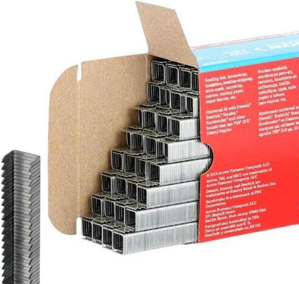 Arrow Fastener 506IP Heavy Duty T50 Staples for Upholstery, Construction, Furniture, Crafts, 3/8-Inch Leg Length, 3/8-Inch Crown Size, 5000 Pieces ( Pack of 1)