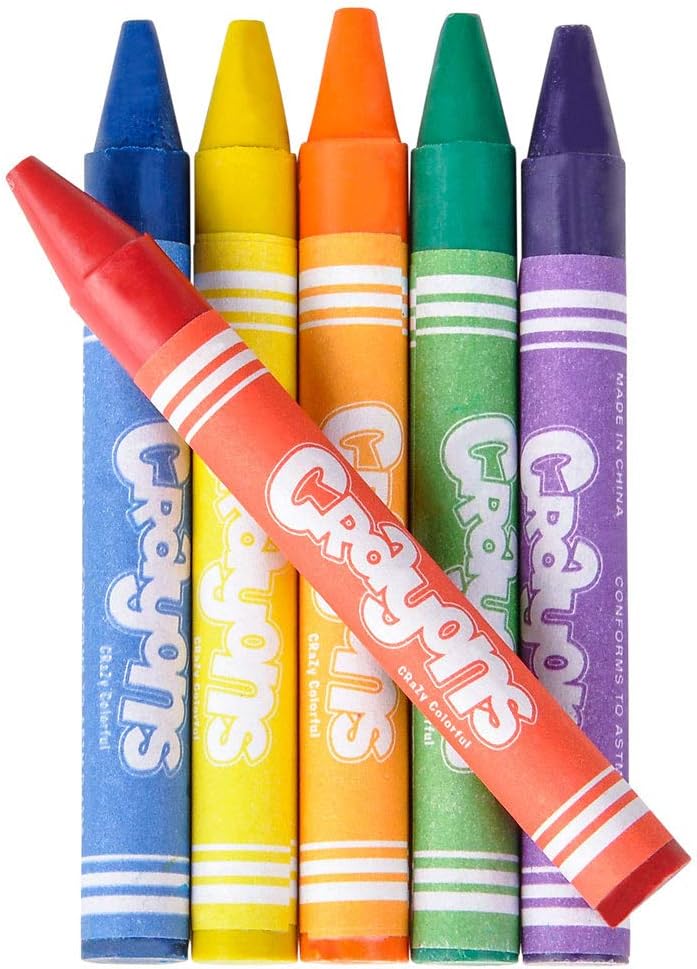 Bulk Crayons (720 Count) Party Favors & Classrooms, 120 Packs of 6 Colors
