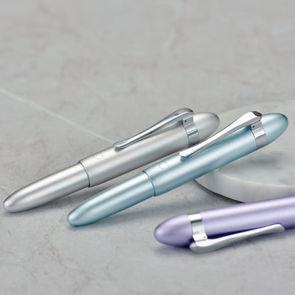 HONG DIAN M1 Fountain Pen Fine Nib, Purple & Submarine Shape Aluminium Short Mini Pocket Travel Pen