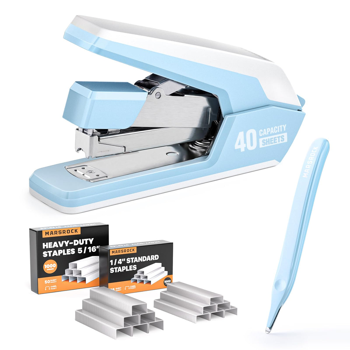 Marsrock Heavy Duty Stapler for Desk with 40-50 Sheet, 2000 Staples, Black